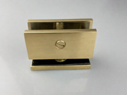 Glass Fix Shelf Bracket - Hole in Glass - Brushed Gold